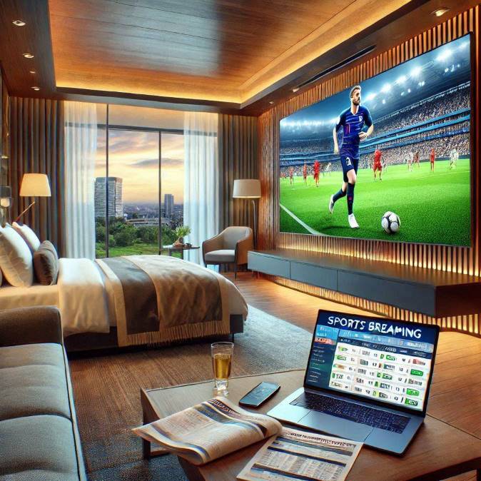 hotel room streaming sports broadcast